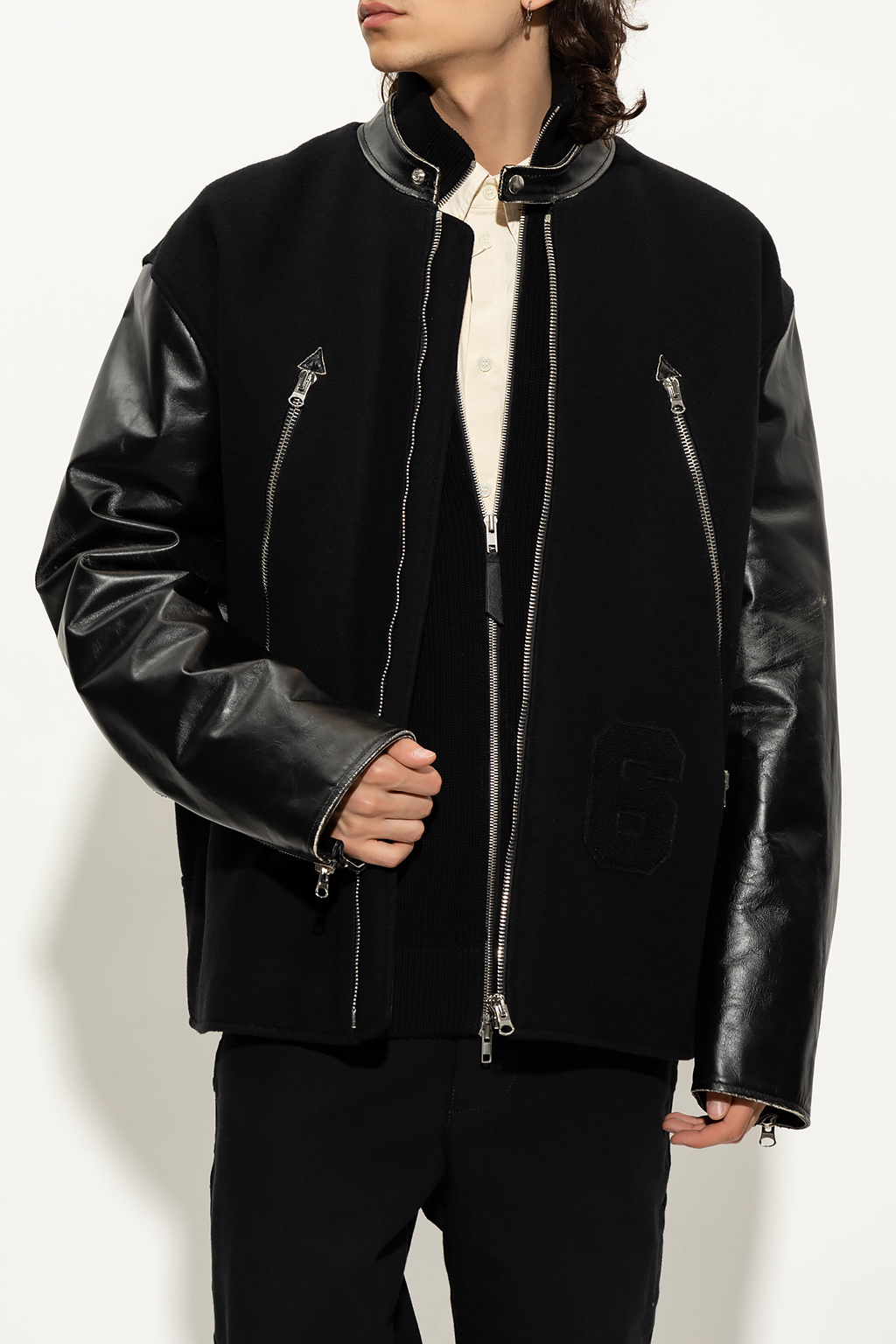 Black Jacket with stand collar MM6 Maison Margiela - Vitkac Canada